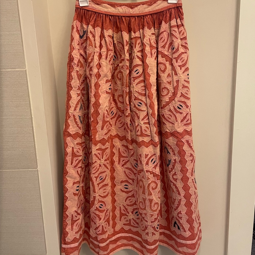 Ulla Johnson embroidered midi skirt